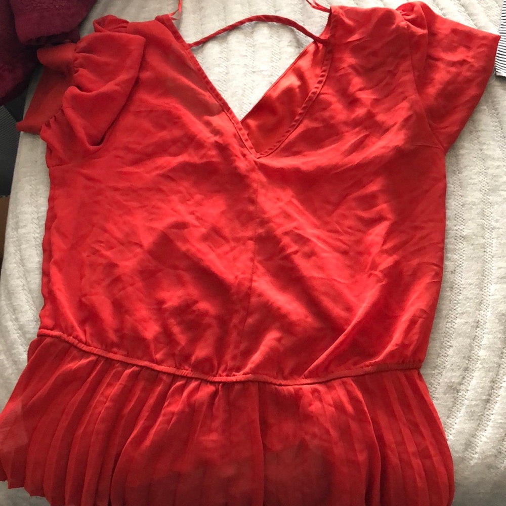 Dark Orange sheer shirt